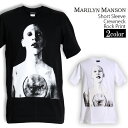 Marilyn Manson Tシャツ マリリンマンソン ロックTシャツ バンドTシャツ 半袖 メンズ レディース かっこいい バンT ロックT バンドT ダンス ロック パンク 大きいサイズ 綿 黒 白 ブラック ホワイト M L XL 春 夏 おしゃれ Tシャツ ファッション