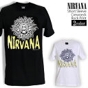 Nirvana Tシャツ ニルヴァーナ ロックTシャツ バンドTシャツ ニルバーナ 半袖 メンズ レディース かっこいい バンT ロックT バンドT ダンス ロック パンク 大きいサイズ 綿 黒 白 ブラック ホワイト M L XL 春 夏 おしゃれ Tシャツ ファッション