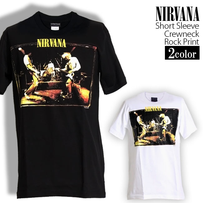 Nirvana Tシャツ ニルヴァーナ ロックTシャツ バンドTシャツ ニルバーナ 半袖 メンズ レディース かっこいい バンT ロックT バンドT ダンス ロック パンク 大きいサイズ 綿 黒 白 ブラック ホワイト M L XL 春 夏 おしゃれ Tシャツ ファッション ファッション