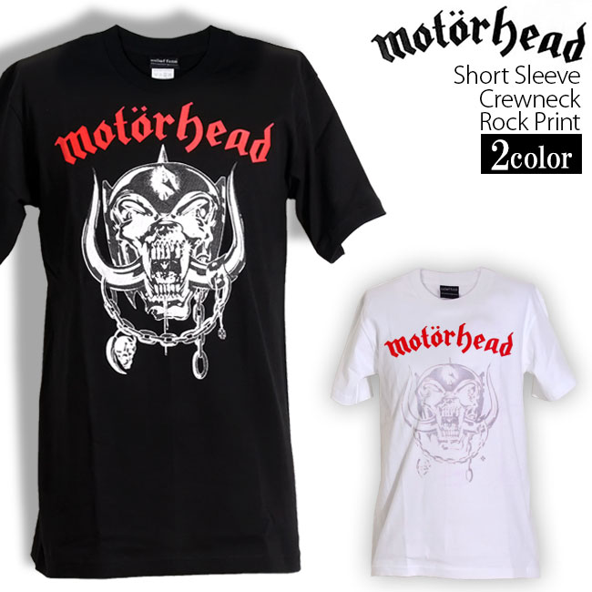 Motorhead Tシャツ モーターヘッド ロックTシャツ バンドTシャツ 半袖 メンズ レディース かっこいい バンT ロックT バンドT ダンス ロック パンク 大きいサイズ 綿 黒 白 ブラック ホワイト M L XL 春 夏 おしゃれ Tシャツ ファッション