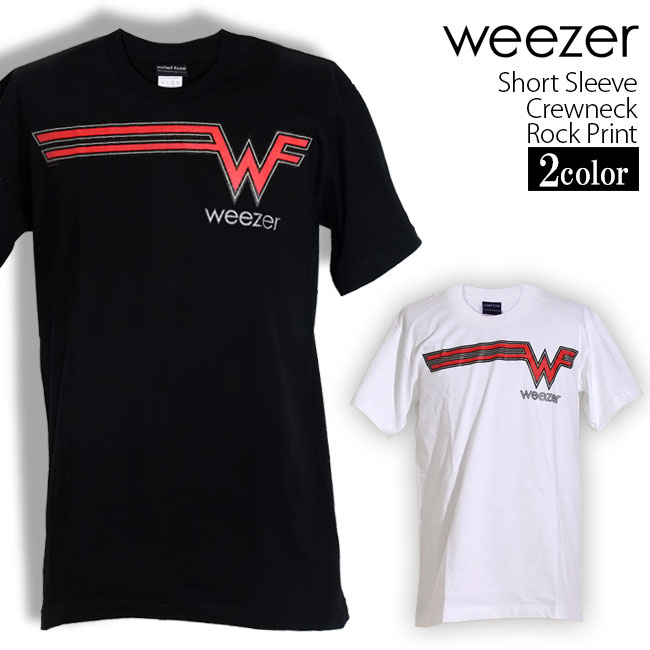 Weezer Tシャツ ウィーザー ロックTシャツ バンドTシャツ 半袖 メンズ レディース かっこいい バンT ロックT バンドT ダンス ロック パンク 大きいサイズ 綿 黒 白 ブラック ホワイト M L XL 春 夏 おしゃれ Tシャツ ファッション