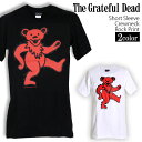 Grateful Dead Tシャツ グレイトフルデッド ロックTシャツ バンドTシャツ ダンシングベア デッドベア ビーンベア メンズ レディース パロディ Tシャツ おもしろ ロゴ 衣装 ダンス ミュージック ファッション ブラック 黒 白 コットン 綿 100 春夏 夏物 おしゃれ