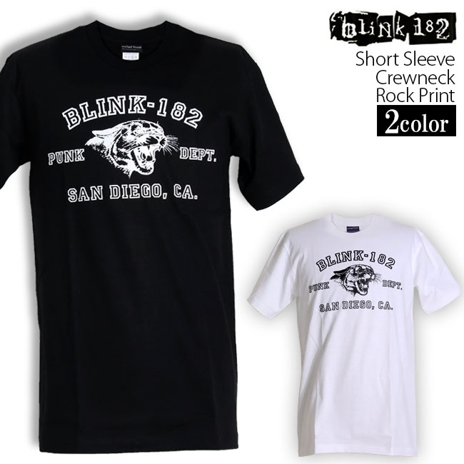 Blink-182 Tシャツ ブリンク 182 ロックTシャツ バンドTシャツ 半袖 メンズ レディース かっこいい バンT ロックT バンドT ダンス ロック パンク 大きいサイズ 綿 黒 白 ブラック ホワイト M L XL 春 夏 おしゃれ Tシャツ ファッション