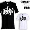 Rancid Tシャツ ランシド ロックTシャツ バンドTシャツ 半袖 メンズ レディース かっこいい バンT ロックT バンドT ダンス ロック パンク 大きいサイズ 綿 黒 白 ブラック ホワイト M L XL 春 夏 おしゃれ Tシャツ ファッション