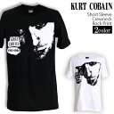 Kurt Cobain Tシャツ カートコバーン ロックTシャツ バンドTシャツ Nirvana ニルヴァーナ 半袖 メンズ レディース かっこいい バンT ロックT バンドT ダンス ロック パンク 大きいサイズ 綿 黒 白 ブラック ホワイト M L XL 春 夏 おしゃれ Tシャツ ファッション