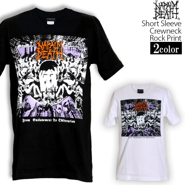 Napalm Death Tシャツ ナパームデス ロックTシャツ バンドTシャツ 半袖 メンズ レディース かっこいい バンT ロックT バンドT ダンス ロック パンク 大きいサイズ 綿 黒 白 ブラック ホワイト M L XL 春 夏 おしゃれ Tシャツ ファッション