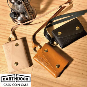 楽天バトーエモンターニュ公式ショップカードケース EARTHDOOR アースドア NECKWALLET ネックウォレット アクセサリー ポーチ レザー ストラップ パス ケース フェス ヌメ 革 キャンプ 男性 本革 小物 小銭 入れ 牛革 日本製