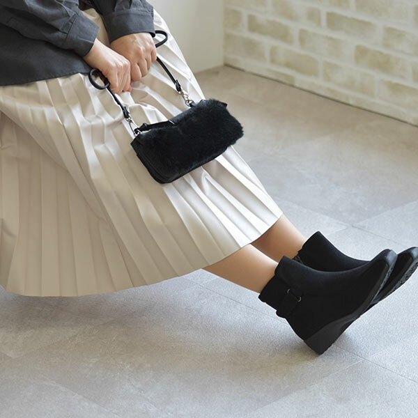 【洗える靴】 ショートブーツ ベルト 軽量 3...の紹介画像2