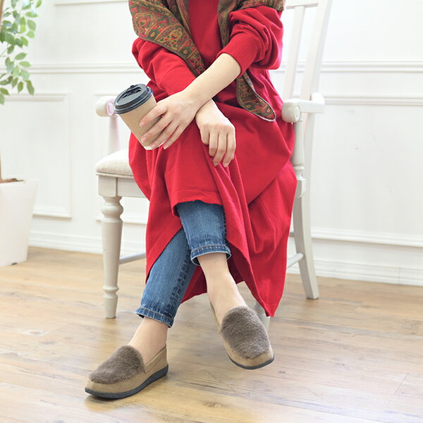 【洗える靴】モカシン ファー レディース 旅行...の紹介画像3