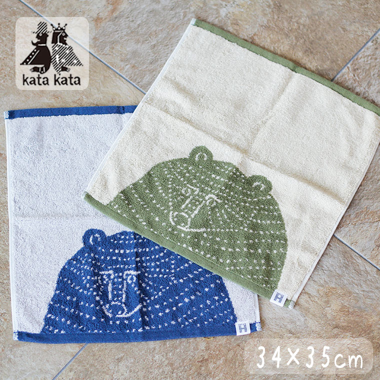 ウォッシュタオル「ハートウエル」Katakata／くま（34×35cm）【日本製 国産 今治産 綿1 ...