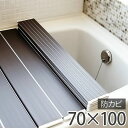 ＼5/1ポイントUP＋最大400円クーポン／ 折りたたみ 風呂ふた 抗菌 70×100cm ／ブラウン【Ag銀イオン 風呂ふた 東プレ 風呂フタ 銀イオン 抗菌 防臭 防カビ ヌメリ対策】【あす楽】【送料無料】 新生活 1