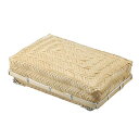 バスケット「SALUS」ふた付かご(長方形)(255×180×90mm)【おしゃれ オシャレ 可愛い カゴ バスケット 収納 蓋付き 通気性 整理 ギフト 竹製...