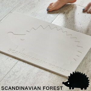 バスマット 珪藻土「unbain珪藻土バスマット＋」×SCANDINAVIANFOREST（スカンジナビアンフォレスト）【バスマット 北欧 珪藻土バスマット moz 速乾 お風呂 マット 足拭き 足ふきマット おしゃれ ナチュラル かわいい ギフト 引っ越し祝 新築祝 新生活】【あす楽】