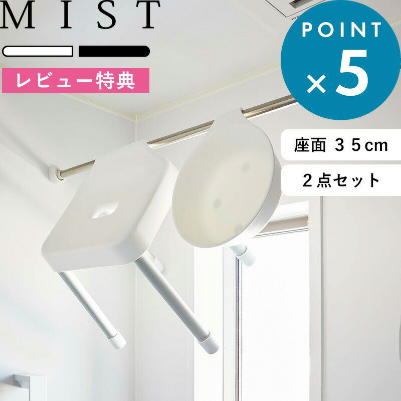 [特典付き] 《 引っ掛け風呂イス ミスト SH35 マグネット＆引っ掛け湯おけ ミスト セット 》 MIST ホワ..