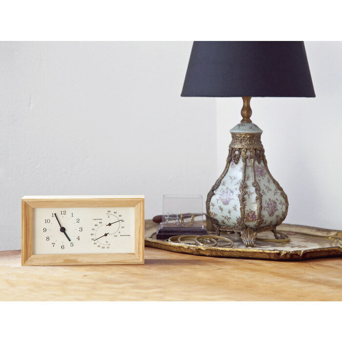 《着後レビューで選べる特典》 レムノス Lemnos 「FRAME (フレーム)」 ナチュラル ブラウン LC13-14 置き時計 掛け時計 時計 壁掛け 温湿度計 温度 湿度 木製 四角 デザイン ナチュラル シンプル おしゃれ インテリア雑貨 タカタレムノス【ギフト/プレゼントに】