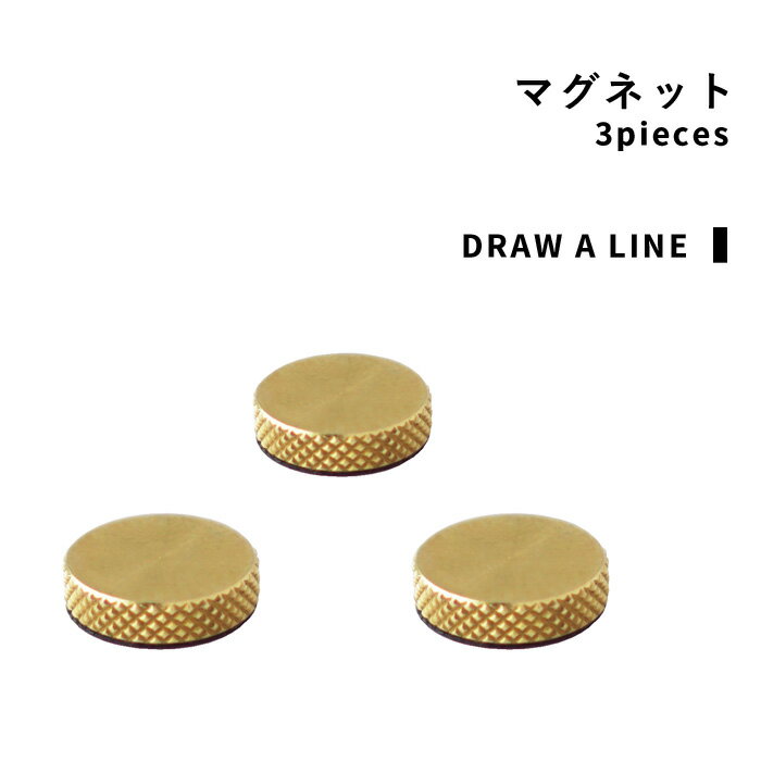 突っ張り棒用 「 マグネット 」DRAW A LINE 横 縦 アクセサリー 3個入 磁石 つっぱり棒 組み合わせ つっぱり 組み合わせ DIY 収納 インテリア 賃貸 キッチン 洗面 真鍮 おしゃれ ドローアライン