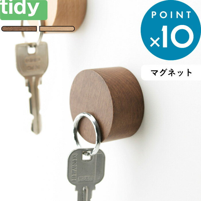 《着後レビューでキッチンタワシ他》 tidy 「 マグネットキーパー 」 ティディ ブラウン ナチュラル マ..