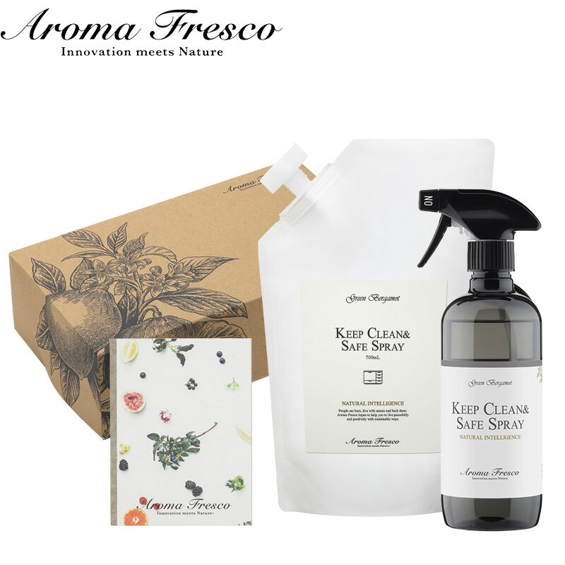 [6/1は注文で更にポイントが当たる] Aroma Fresco 「キッチンクリーンギフトセット」 アロマ フレグランス 香り 植物由来 天然素材 洗剤 界面活性剤 掃除 クリーナー ギフトセット セット ボックス 後継品 おしゃれ アロマフレスコ【ギフト/プレゼントに】