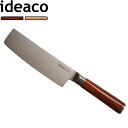 ideaco 《 キッチンナイフ 菜切り包丁 》 イデアコ オーク チェリー 木調プリント 菜切り 野菜 用 包丁 刃渡り16.5cm 両刃 左右兼用 ステンレ...