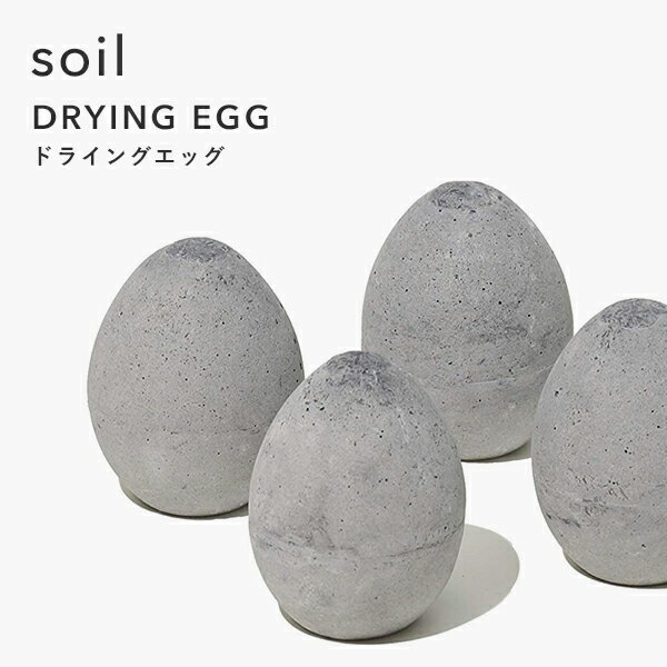 soil ソイル「ドライングエッグ」 DRYING EGG 調湿脱臭剤 消臭剤 吸湿 珪藻土 炭 調湿 湿度 吸収 卵 たまご ケース トレイ 冷蔵庫 食材 自然素材 おしゃれ シンプル デザイン 雑貨 珪藻土雑貨 ギフト プレゼント