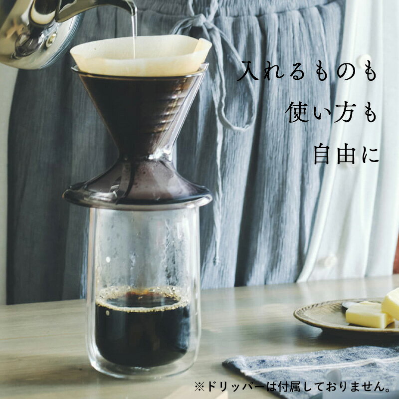 特典あり《 マーナ ダブルウォールカラフェ 530mL 》コーヒーサーバー ドリップポット コーヒーポット 耐熱ガラス 食洗機対応 電子レンジ対応 保温 珈琲 ポット ハンドドリップ カラフェ おしゃれ Ready to ギフト プレゼント marna 公式 K794 bathroom-10005974 BATH ROOM バスルーム サンプル画像2