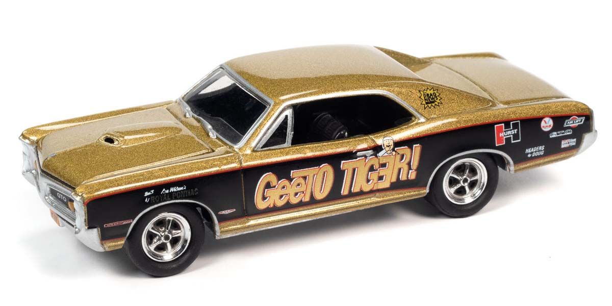 ◆商品説明◆ 1/64サイズ ミニカー ■1966 ポンティアック GTO ゴールド/ブラック/GeeTo グラフィックス ■1969 ポンティアック GTO ロイヤル ボブキャット オレンジ/ホワイト