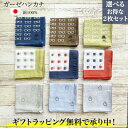 【日本製ガーゼハンカチ2枚組】綿100% ガーゼ ハンカチ 50×50cm プレゼント エチケット ギフト コロナ禍の必需品 メンズ クリスマス まわりと被らな...