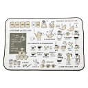 2枚以上で送料無料 日本製 原田織物 吸水マット マイクロファイバー KITCHEN キッチン用品 カフェ柄 食器の水切りや拭きあげに シルク周りの拭き掃除 吸...