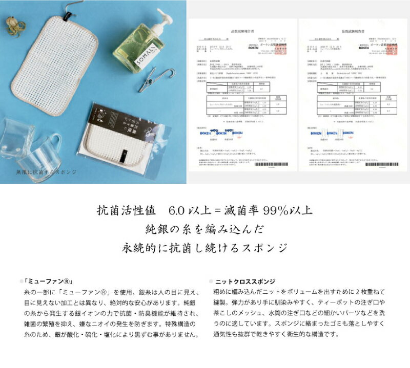 【3枚以上購入で送料無料 色違いOK】 日本製 無限に抗菌するスポンジ ブルー 原田織物 機能性抜群 キッチン用品 シルク周りの拭き掃除 吸水性が高い 速乾性 可愛い キッチン周りの掃除に最適 ブルー 複数購入で送料無料