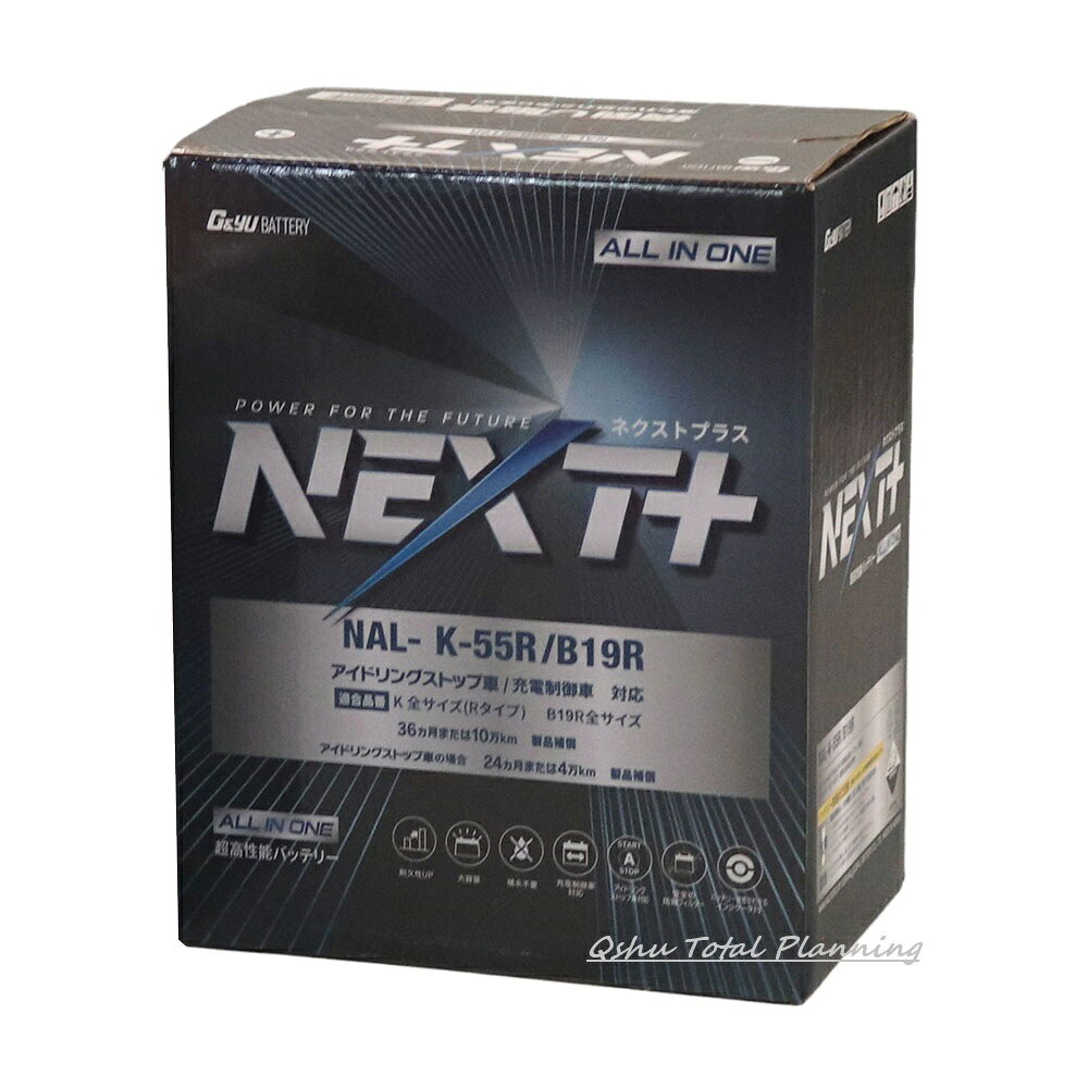 G&Yu [ジーアンドユー] バッテリー NAL-K-55R / B19R　NEXTプラス　オールインワン...