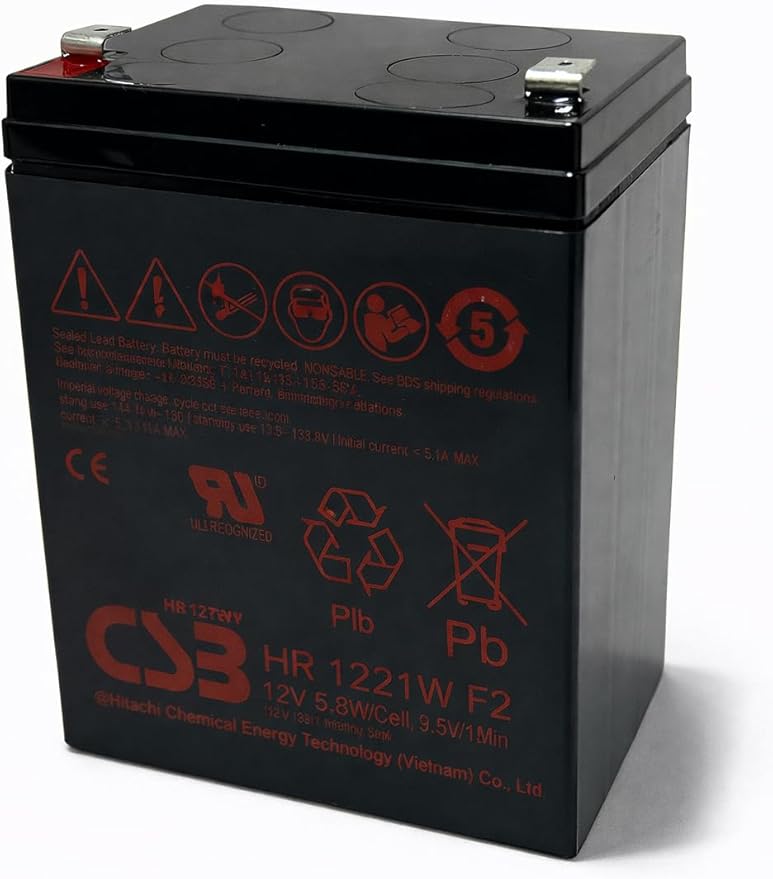 G&Yu HR1221W F1端子アダプター装着 小型制御弁式鉛蓄電池 12V 5Ah 密閉型 VRLA UPS・無停電電源装置 通信機器 制御機器