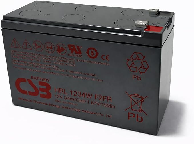 G&Yu HRL1234W F2端子 小型制御弁式鉛蓄電池 12V 9Ah 密閉型 VRLA UPS・無停電電源装置 サーバー 通信機器 制御装置