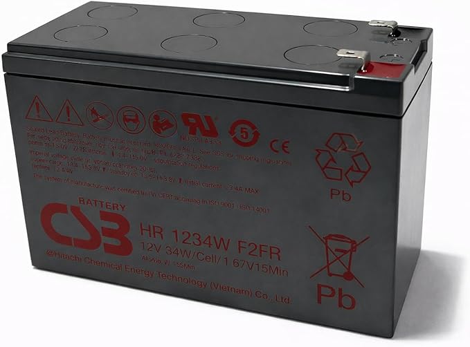 G&Yu HR1234W F1端子アダプター装着 小型制御弁式鉛蓄電池 12V 9Ah 密閉型 VRLA UPS・無停電電源装置 サーバー 通信機器 制御装置