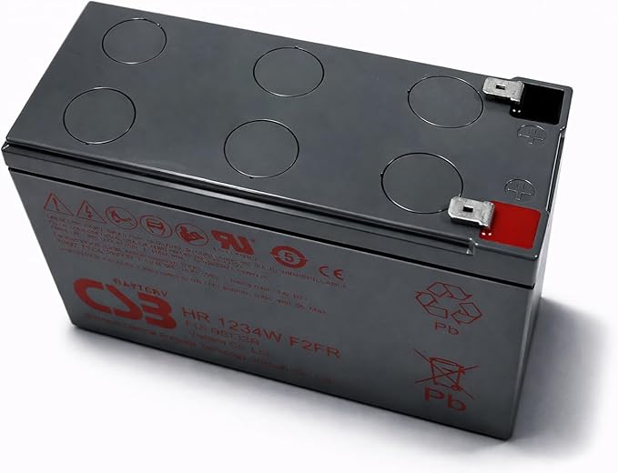 九州トータルプランニングのG&Yu HR1234W F1端子アダプター装着 小型制御弁式鉛蓄電池 12V 9Ah 密閉型 VRLA UPS・無停電電源装置 サーバー 通信機器 制御装置｜アングル2