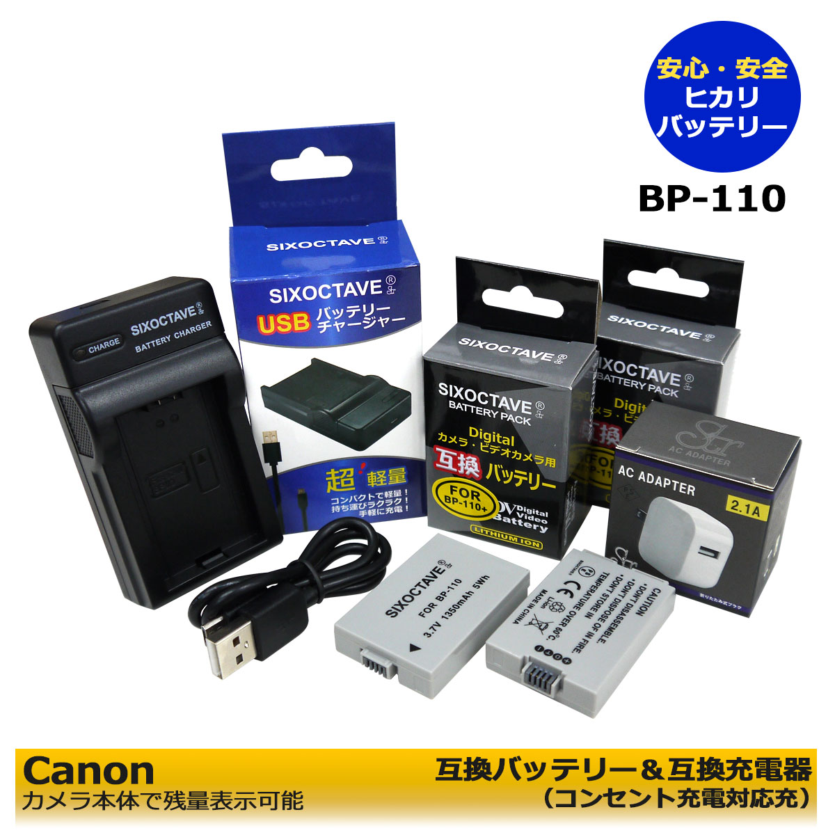 BP-110　送料無料　★コンセント充電