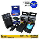 LP-E6NH LP-E6【送料無料】CANON 互換バッテリー 2個（カメラ本体で残量表示可能）と 互換USB充電器 LC-E6の 3点セット blackmagic pocket cinema camera 6k / blackmagic pocket cinema camera 4k / EOS R（EOS R5 / EOS R6のみ本体充電可能）