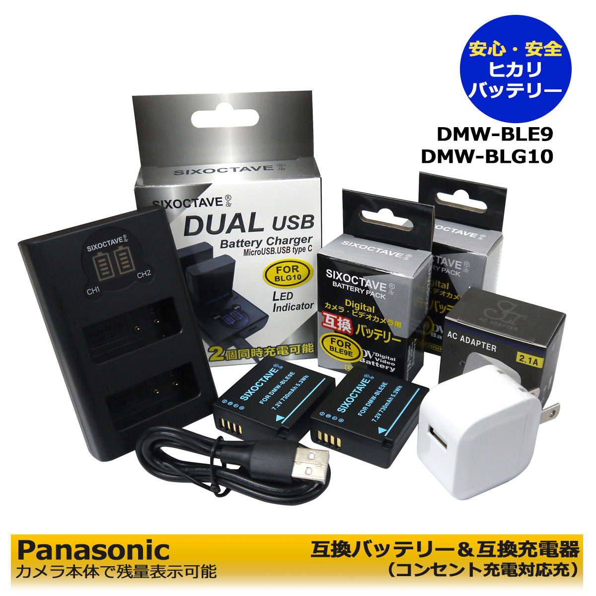 Panasonic　DMW-BLE9 / DMW-BLG10