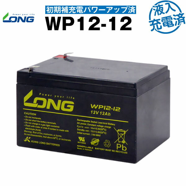 WP12-12・初期補充電済（産業用鉛蓄電池）【サイクルバッテリー】　【新品】■■LONG【長寿命・保証書付き】Smart-UPS …