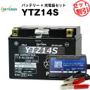 バイクバッテリー充電器+GSユアサYTZ14S セット 【バイクバッテリー】■■STZ14S、FTZ14Sに互換■■ボルティクス・スーパーナット【特別割引】FZ...