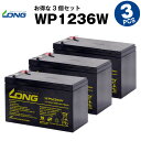 WP1236W【お得！3個セット】（産業用鉛蓄電池）【サイクルバッテリー】【新品】■■LONG【長寿命・保証書付き】Smart-UPS 750 など対応 その1