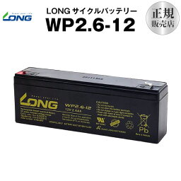 WP2.6-12（産業用鉛蓄電池）【サイクルバッテリー】【新品】■■LONG【長寿命・保証書付き】