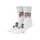 【2倍ポイント】HUF ハフ CUPID CREW SOCKS SK00889SP25 ハイソックス 靴下 総柄 キューピット キャラクター ストリート スケーター カジュアル