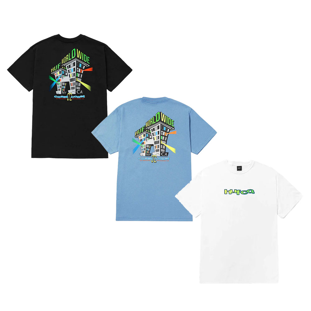 HUF ハフ CLUB HOUSE TEE TS02176SP24 Tシャツ 半袖 グラフィックデザイン ブランドロゴ マルチカラー シンプル ストリート