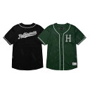 HUF ハフ CRACKERJACK BASEBALL JERSEY KN00487SP24 ベースボールシャツ ワンポイントロゴ 刺しゅう ラベル ストリート