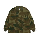 APPLEBUM アップルバム Camo L/S Polo Shirt 2420101 ロングスリーブポロシャツ 長袖 カモ柄 迷彩柄 カジュアル ポケット付き