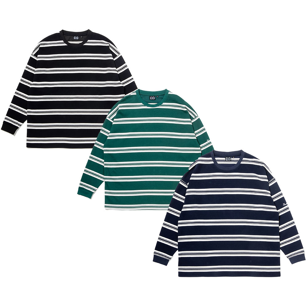 430 FOURTHIRTY フォーサーティー L/S BIG PQ BORDER C&S 25-009 2025年3月入荷先行予約 ロングスリーブ ロンT 長袖