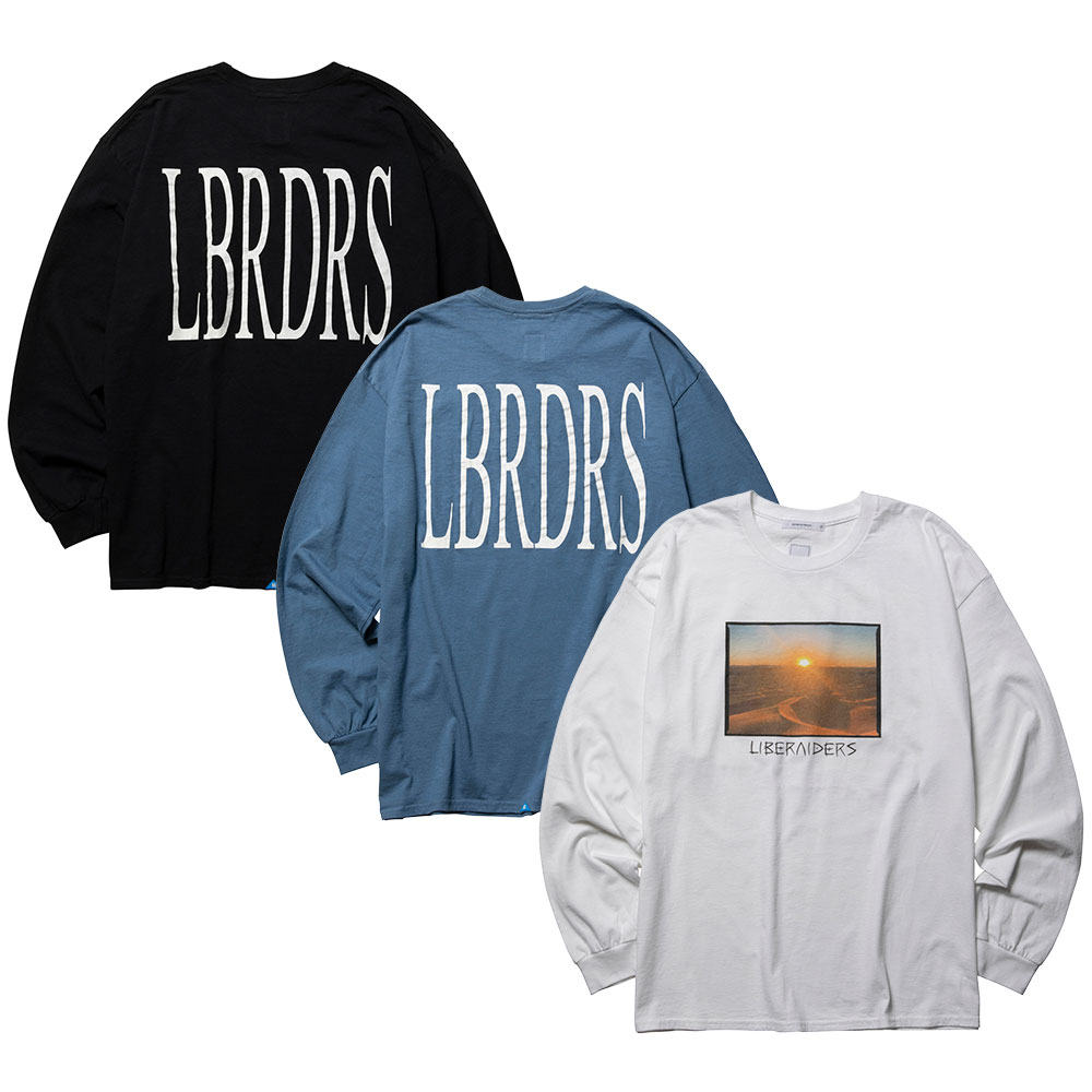 Liberaiders リベレイダース LBRDRS LOGO L/S TEE 775042503 ロンT ワンウォッシュ加工 モロッコ サハラ砂漠 ストリート