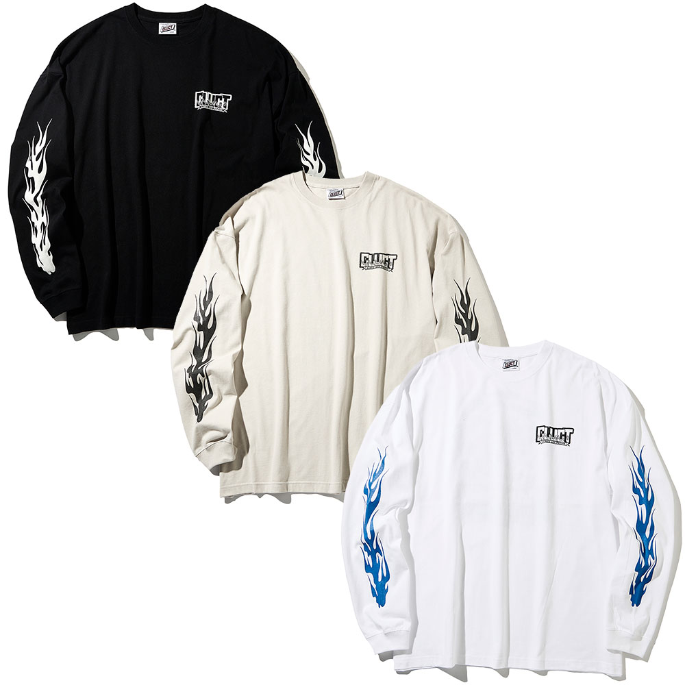 CLUCT クラクト MADFLOW[WIDE L/S TEE] 05047 2025年8月入荷先行予約 長袖 ロンT ロングスリーブ ワンポイント ストリート