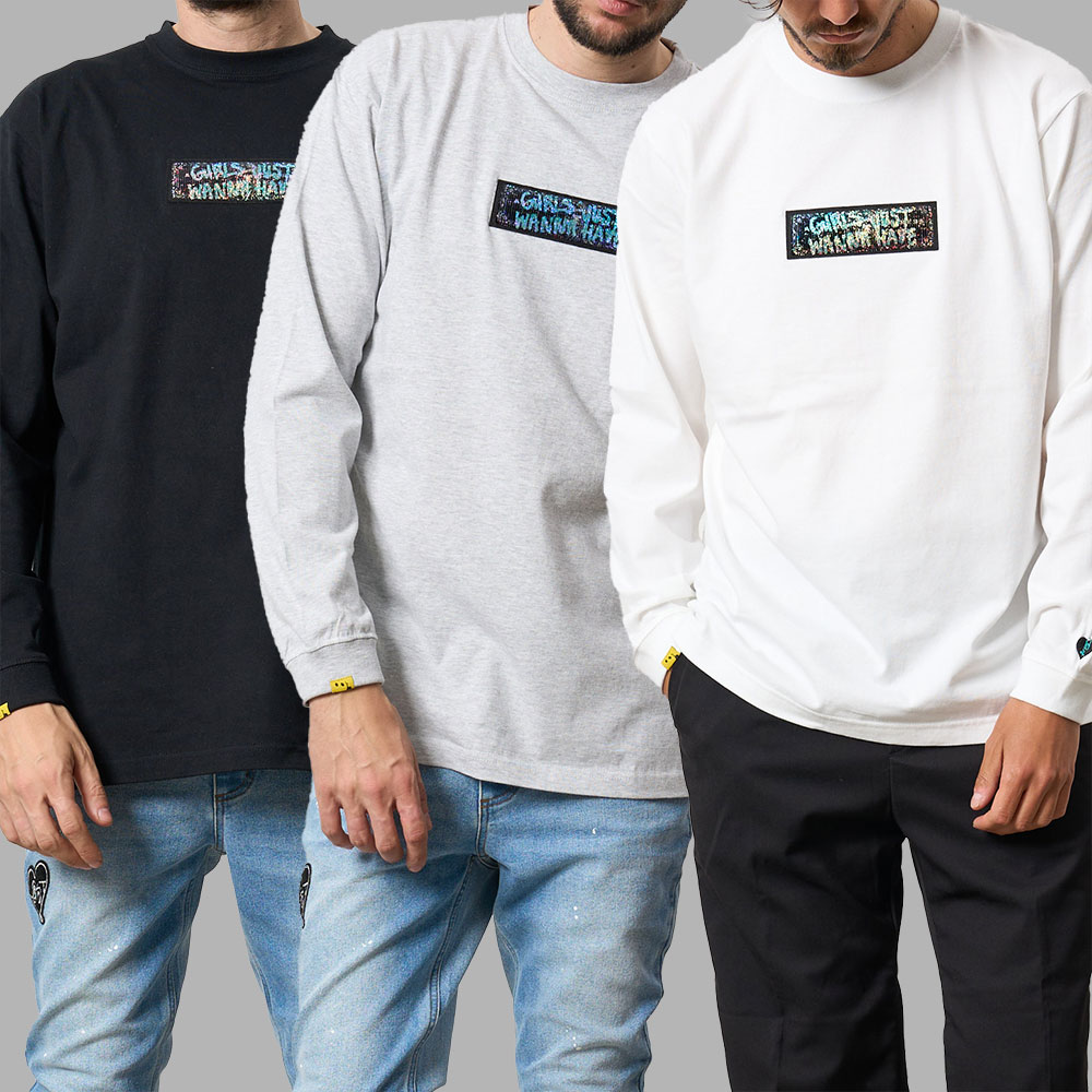【20倍ポイント】STUD MUFFIN スタッドマフィン 5.6ozコットン天竺 スターグラムハート＆シークイン LS Tシャツ 524-02812