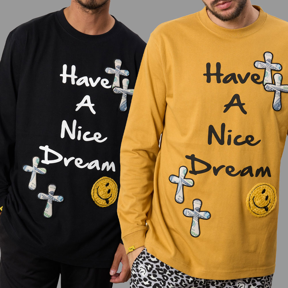 【20倍ポイント】STUD MUFFIN スタッドマフィン 5.6ozコットン天竺 HAVE A NICE DREAM ドルクロスパッチ LS 514-02777 ロンT Tシャツのサムネイル